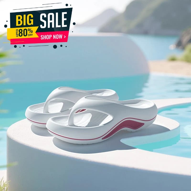 Infradito da donna con suola spessa in EVA per l'estate 2026, sandali da spiaggia antiscivolo con fascia tra le dita, ciabatte Cloud comode con suola morbida