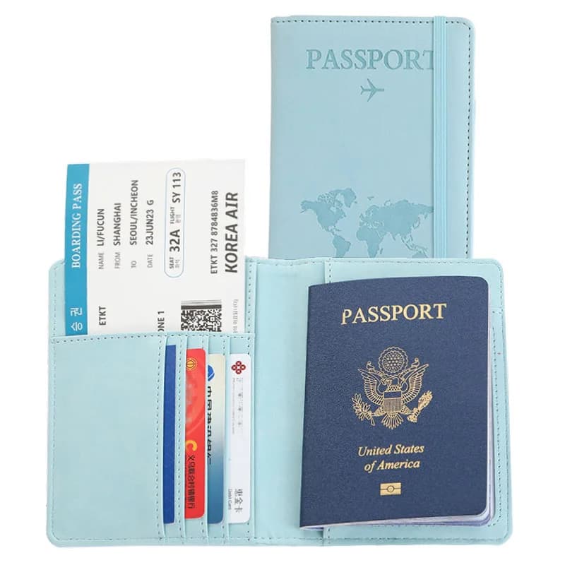 Amante della mappa del mondo Custodia per passaporto Stampa a caldo Semplice aereo Donna Uomo Custodia per passaporto da viaggio Regalo di nozze di moda