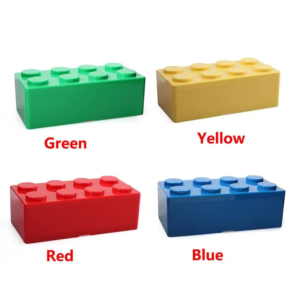 Contenitore da Scrivania per Ufficio a Forma di Puzzle, Scatola di Plastica per Organizzazione con Forme di Blocchi da Costruzione