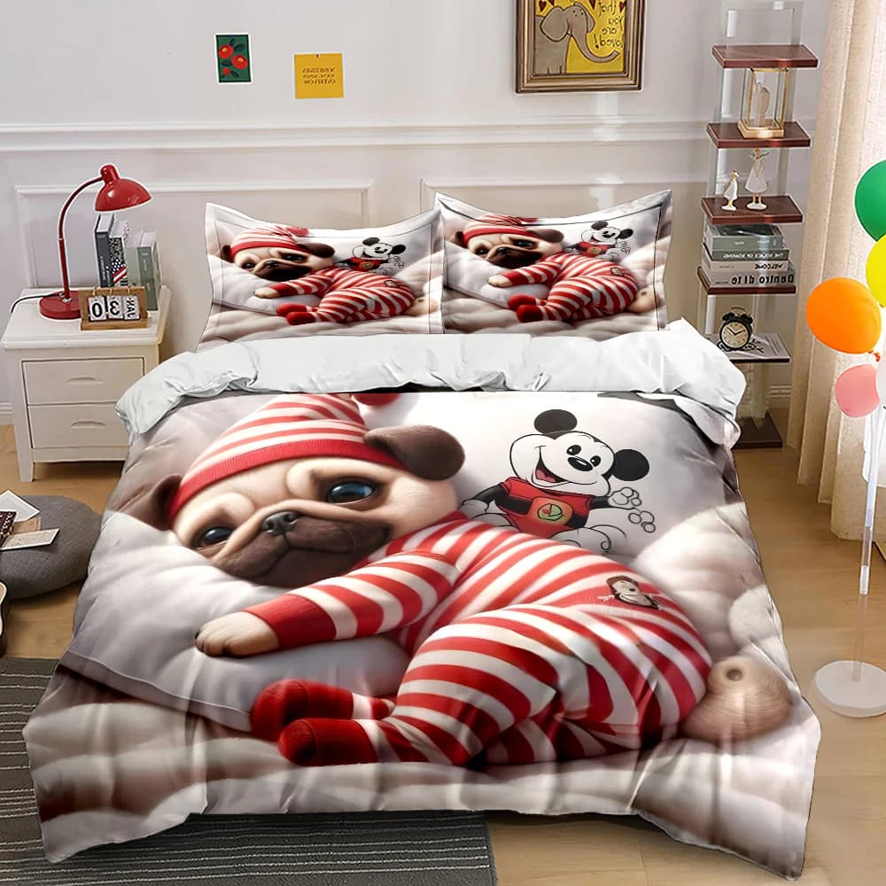 Bed linen set with cute carin print Cover for sports enthusiasts 1 curfew 2 pillowcase Bed linen set for adults and children Luxury gift