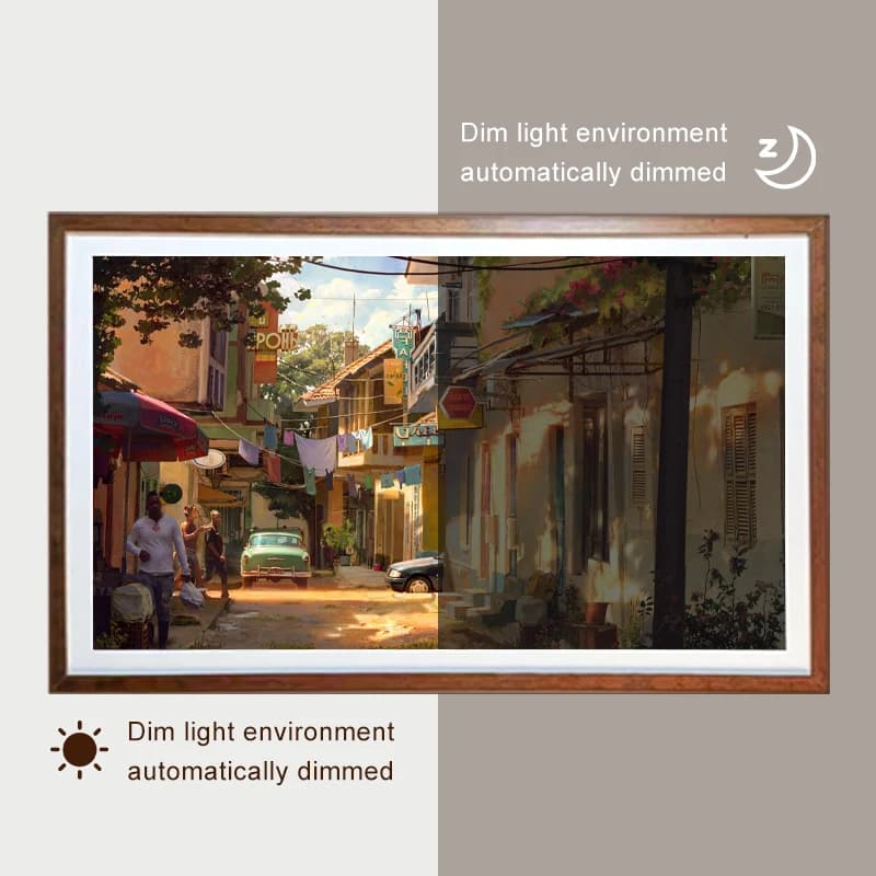 Art Digital Frames Picture Video Wall Mounted Anti-Glare Matte Mobile Transfer Canvas Painting Lcd Digital Photo Frame for Home