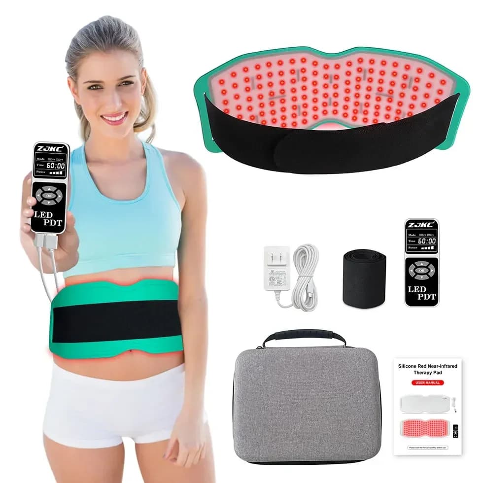 ZJKC Cintura flessibile per terapia della luce rossa in silicone morbido 660nm 850nm 940nm Pad per vita posteriore Addome Ginocchia Polsi Articolazioni Muscoli