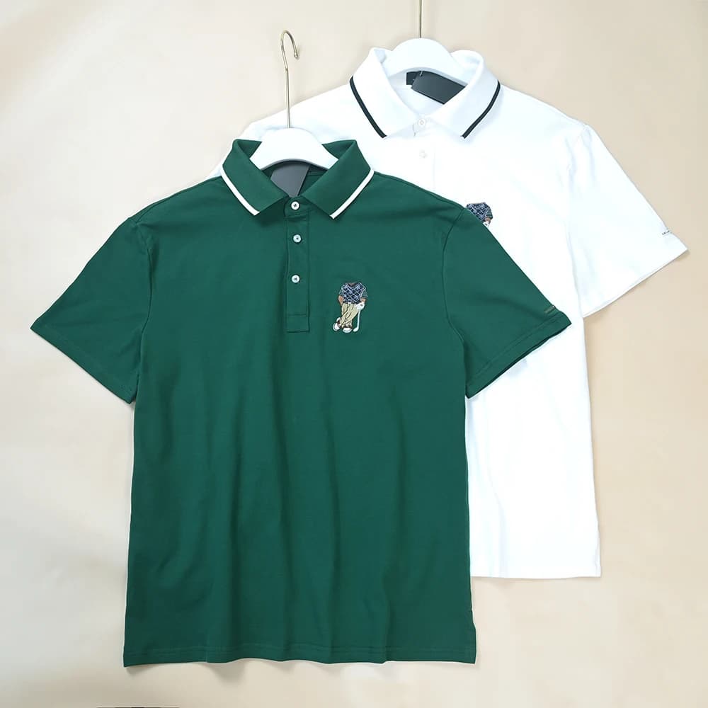 Men's Shirt Short Sleeve Embroidered Pattern Breathable Standard Fit Summer New Style T-Shirt Male Model Clothing