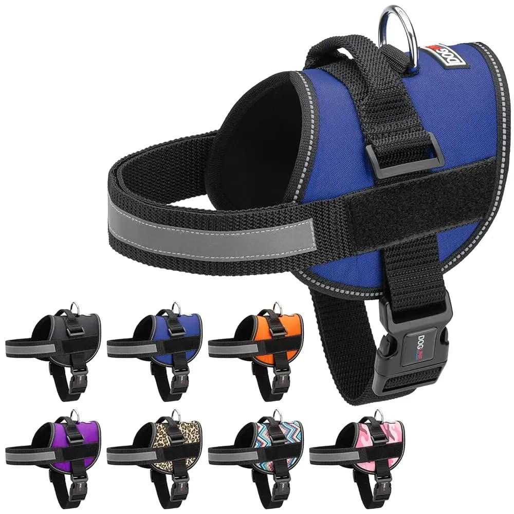 Spedizione Gratuita - Pettorina per Cani Riflettente, Regolabile, Anti-Trazione con Maniglia per Passeggiate e Addestramento, Traspirante, Anti-Strozzamento