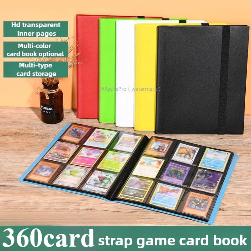 Raccoglitore per Carte TCG a 9 Tasche per PKM Yugioh, Album per Carte Collezionabili con 360 Tasche a Caricamento Laterale per Carte MTG