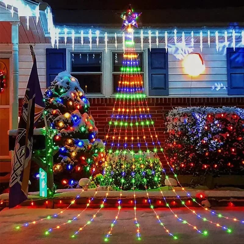 Pentagram Waterproof String Light Christmas Decorations 2M Led Waterfall Tree Fairy Lamp Camping Holiday Lights