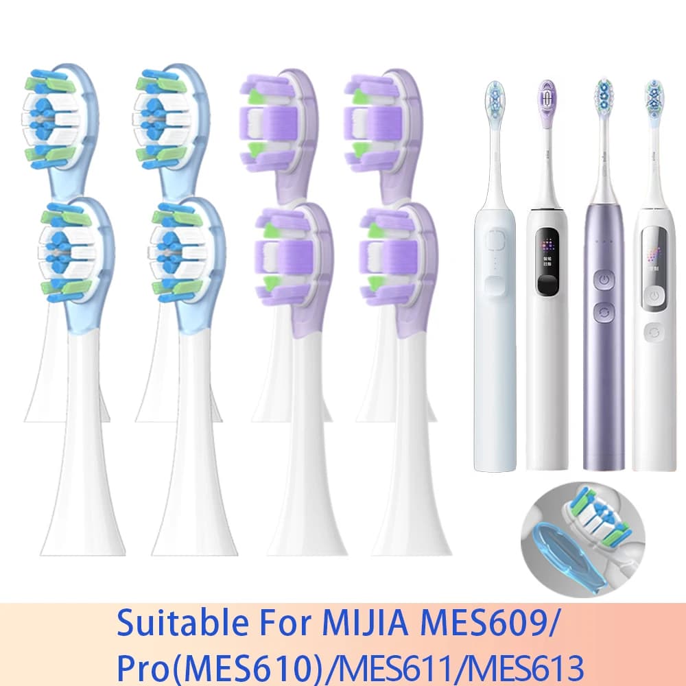 Testine di ricambio per spazzolino elettrico sonico XIAOMI MIJIA Pro MES610/MES609 con setole Dupont e tappi sigillati