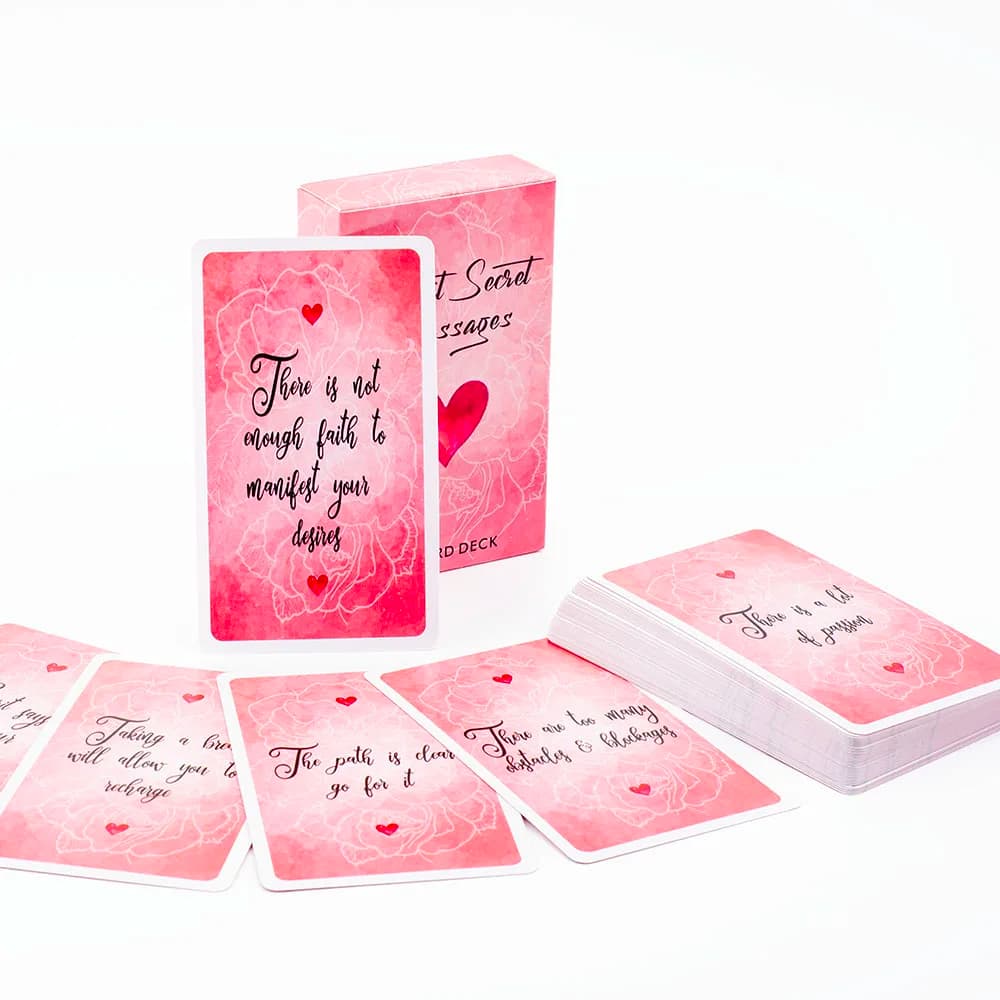 Spirit Secret Messages Oracle 68 carte Versione inglese per feste in famiglia Fortune Telling & Divination Gioco da tavolo 10,4x6,1 cm