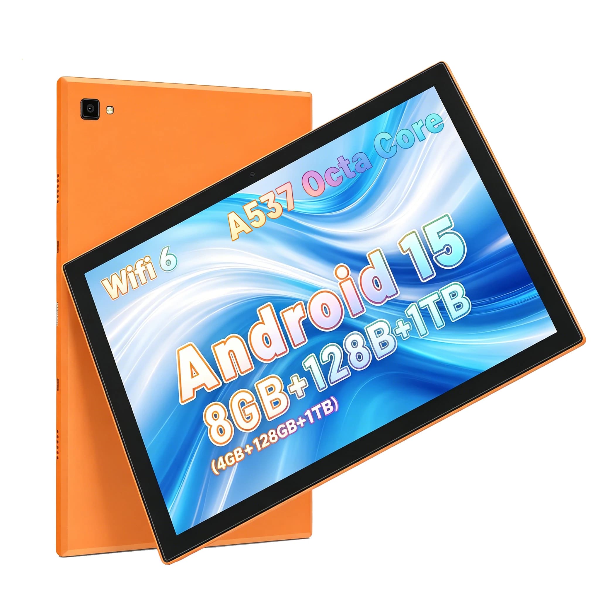 Tablet Android 15 da 10 Pollici, Octa Core, 8GB (4+4 Espandibili) RAM, 128GB ROM, 5000mAh, 1280x800 IPS HD, WiFi 2.4G/5G, Bluetooth, Tablet PC 2026