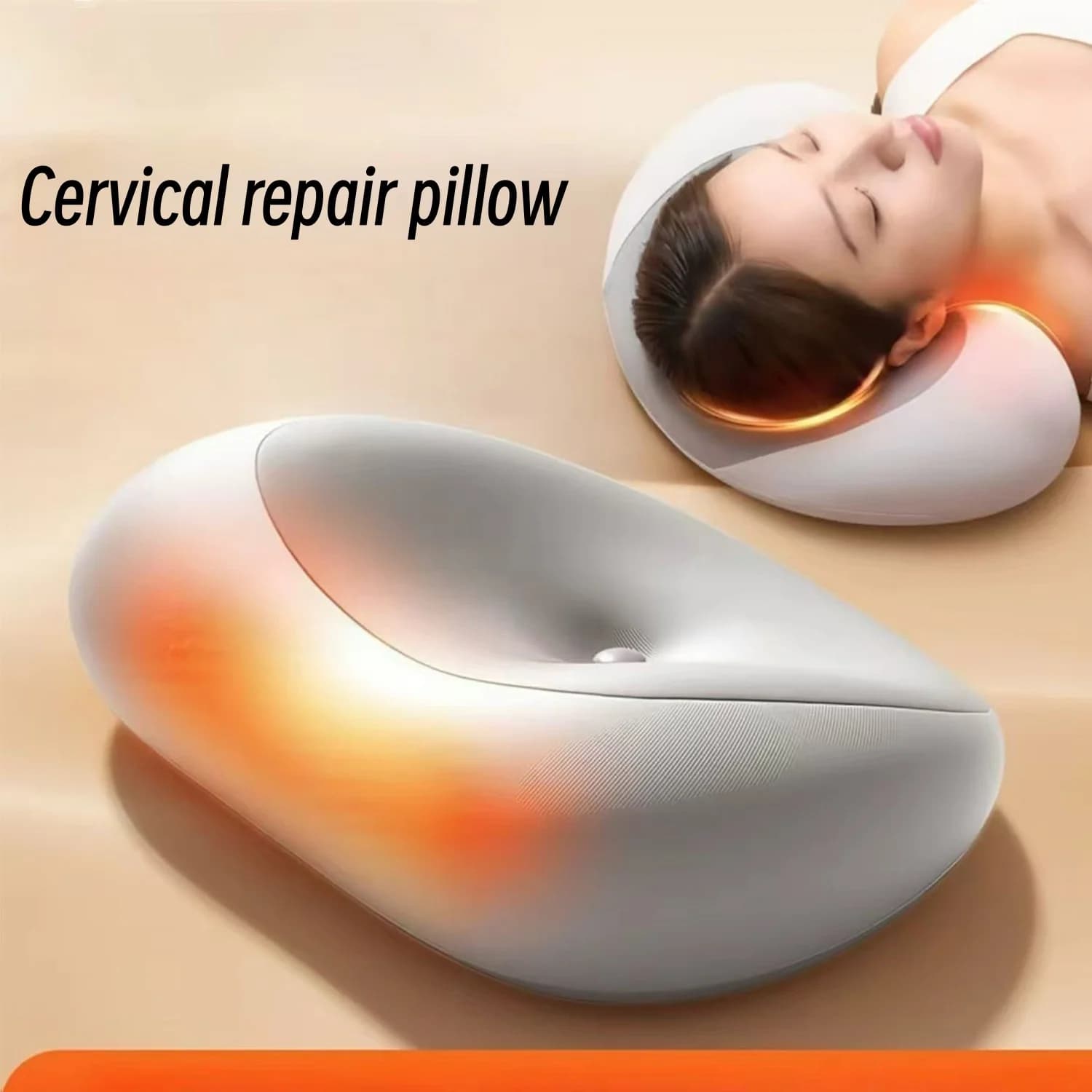 Neck Support Pillow Cervical Vertebra Pillow Foam Massage Spine Support Neck Bend Soreness Relief Spine Protection Curved Head P