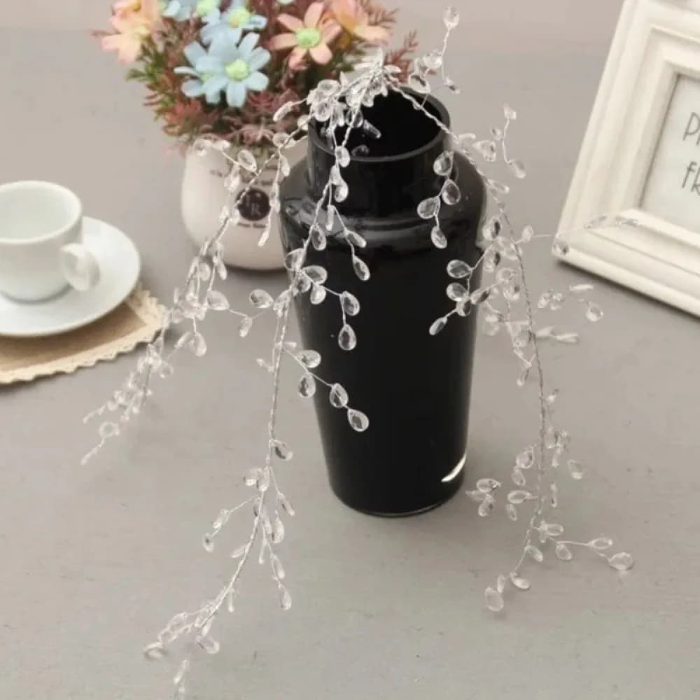 DIY Acrylic Crystal Beads Droprain String Branch Curtain Garland Transparent Diamond Beaded Stage Accessories