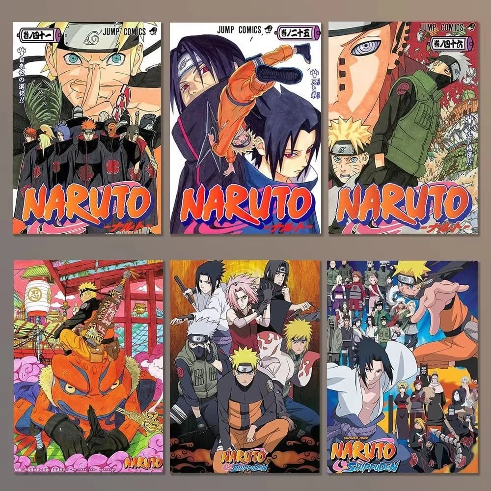 1pc frameless Canvas Paintings New Anime Peripheral Naruto Canvas Frameless Poster 2D Room Wall Dormitory Background Home Decora