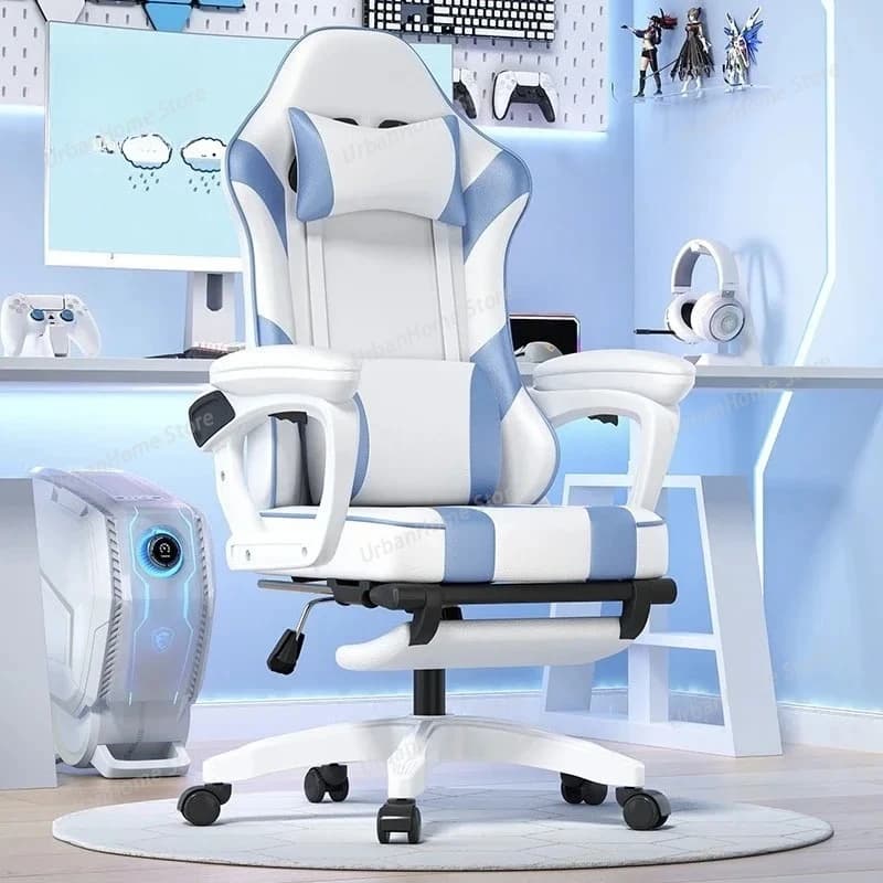 Sedia da Gaming Ergonomica, Comoda Sedia da Ufficio e Computer per Soggiorno, Stile Racing