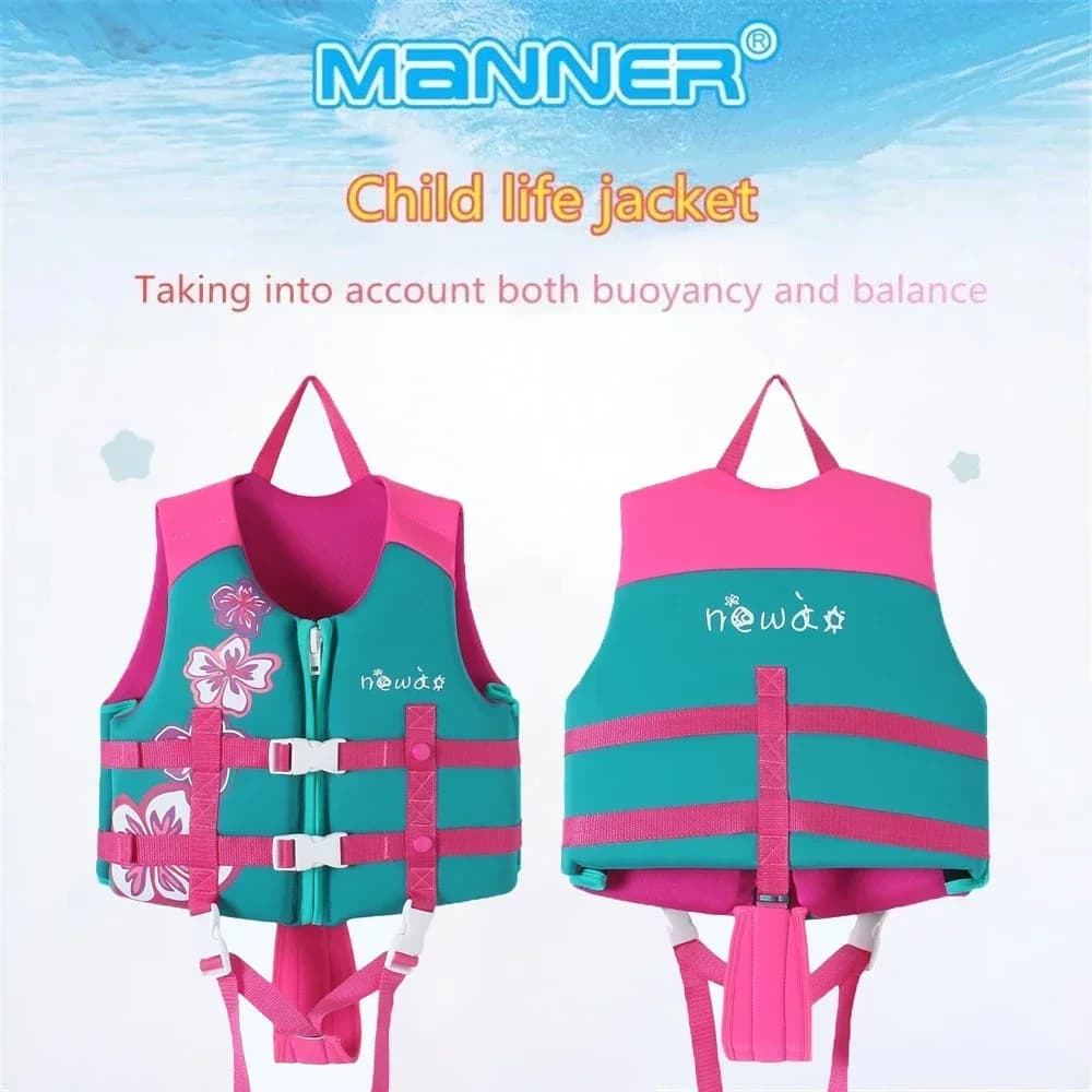 Giubbotto di salvataggio in neoprene per bambini Dispositivo di galleggiamento di sicurezza per costumi da bagno per bambini Sport acquatici