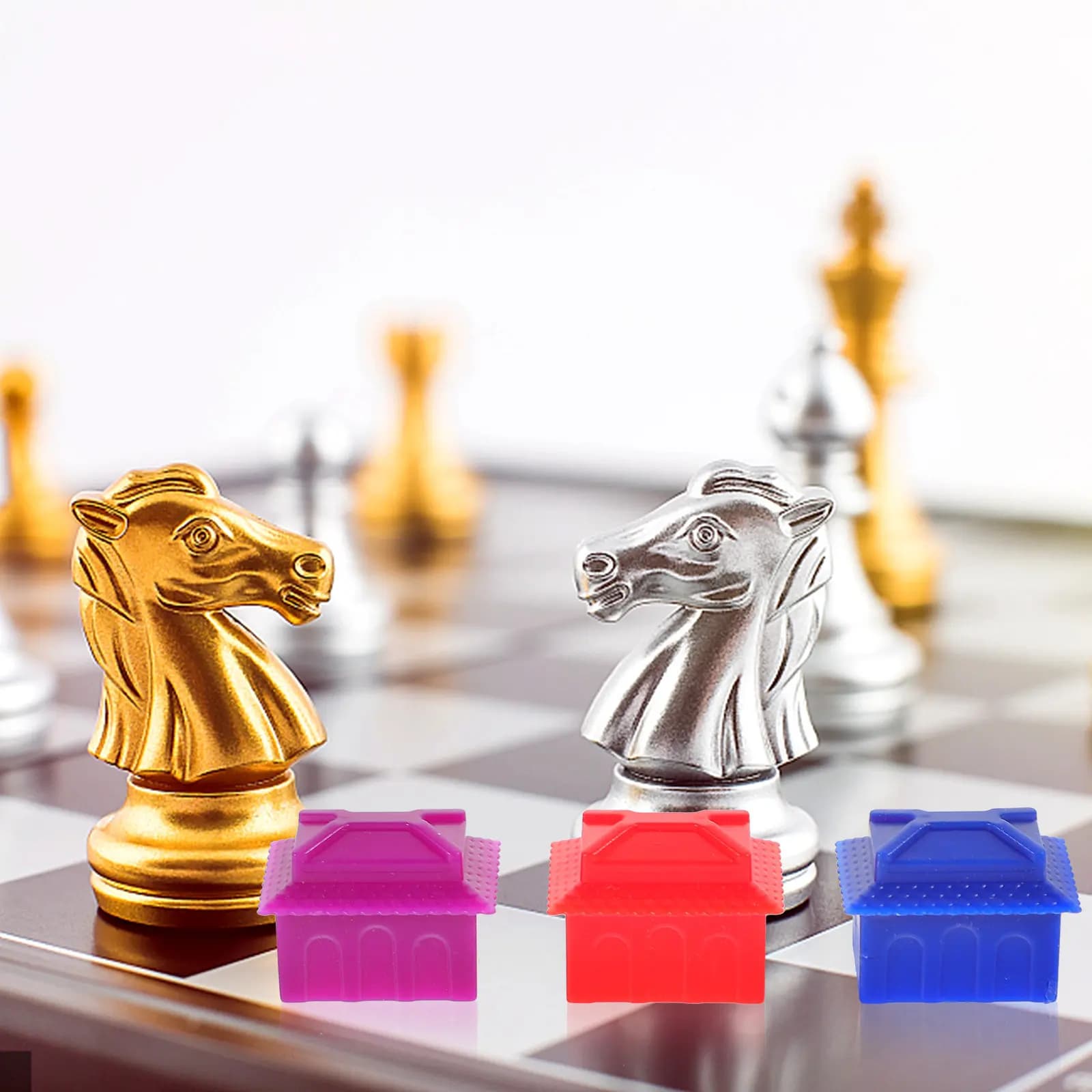 60 pezzi di ricambio per giochi da tavolo in plastica, superficie liscia, colori brillanti, accessori per giochi facili da trasportare