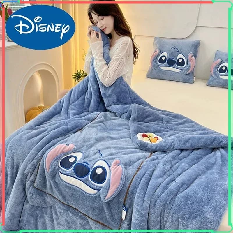 2025 Nuovo Punto Coperte per cuscini Due in uno Kawaii Flanella Addensata Coperta per pisolino Soggiorno Decorazione camera da letto per bambini Regalo