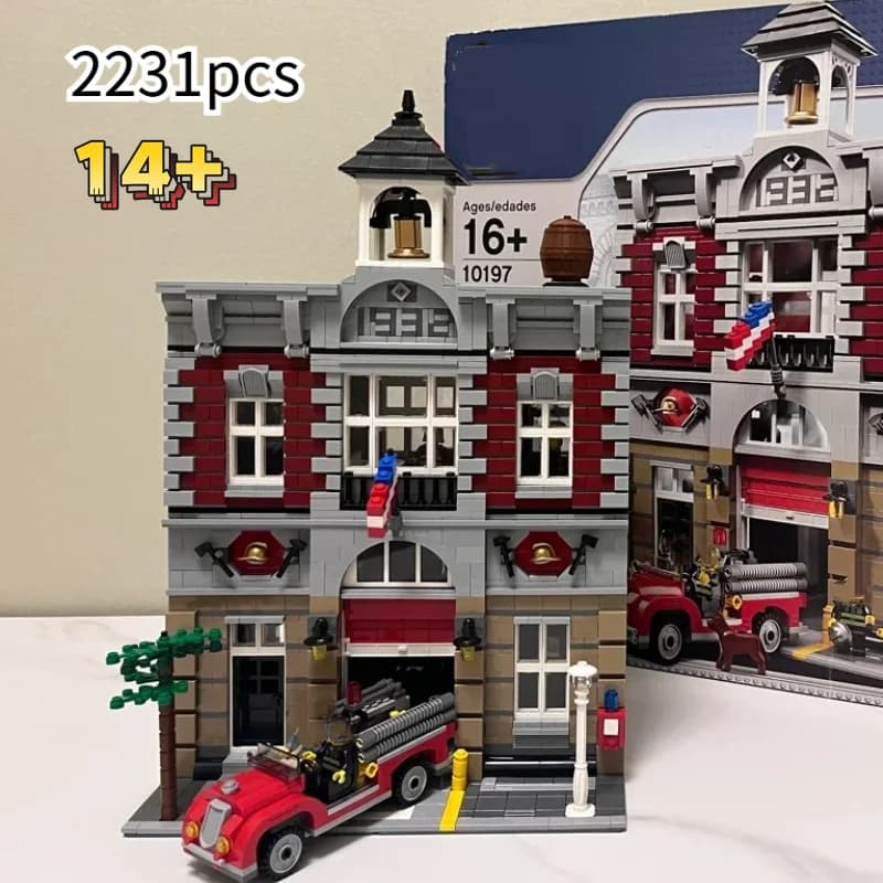 Nuovo Arrivo 84004 Set Educativo Vigili del Fuoco Compatibile con 15004 10197 Blocchi Modello per Bambini Giocattoli di Natale