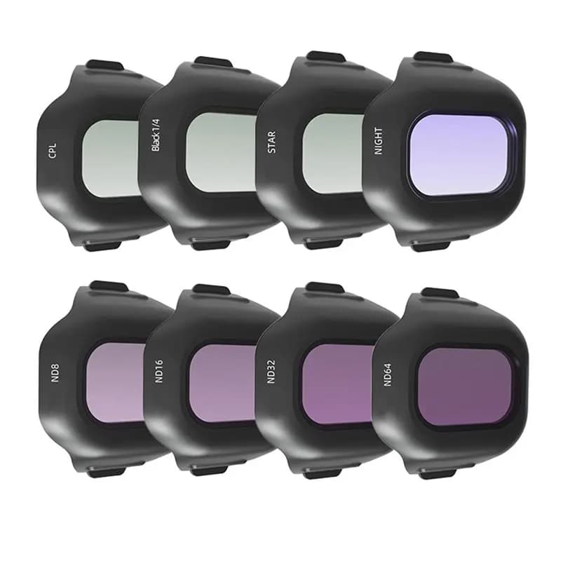 A23F-For DJI Mini 5 Pro Drone Filter 8IN1 STAR CPL ND8 ND16 ND32 ND64 NIGHT Black 1/4 Neutral Density Circular Polarizer