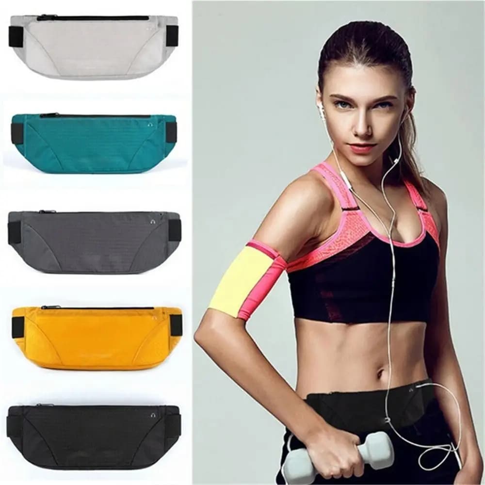 Marsupio da Corsa a Tre Scomparti Traspirante Impermeabile per Maratona, Marsupio Multifunzione, Borsa Sportiva Porta Telefono Uomo Donna
