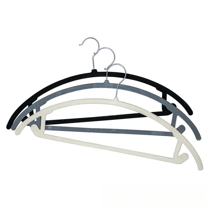 10 Pezzi Appendiabiti Curvi Floccati Antiscivolo Senza Cuciture, Organizzatore per Casa, Dormitorio, Camera da Letto e Armadio, Consigliato per l'Organizzazione degli Spazi