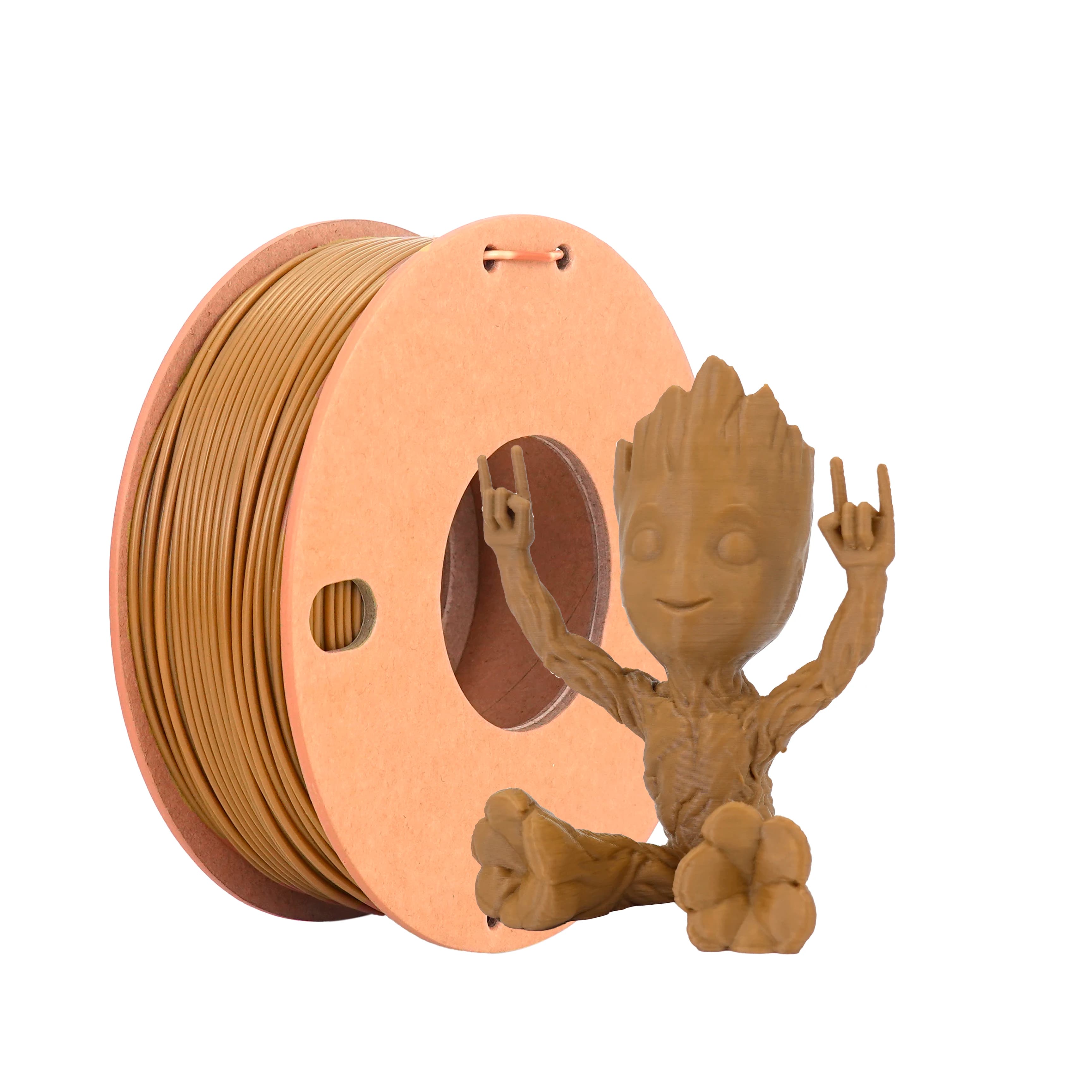 3D Printing Filament PLA F Wood Effect 1.75mm, Dimensional Accuracy +/- 0.02 mm, PLA F 0.25KG (TekColor)