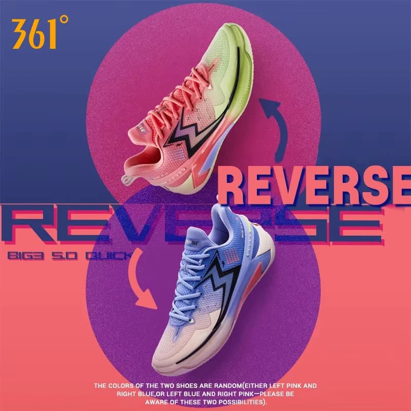 361 gradi BIG3 5.0 Quick Men Basket Scarpe sportive Assorbimento degli urti Antiscivolo Indossabile Traspirante Sneaker da allenamento 672421121