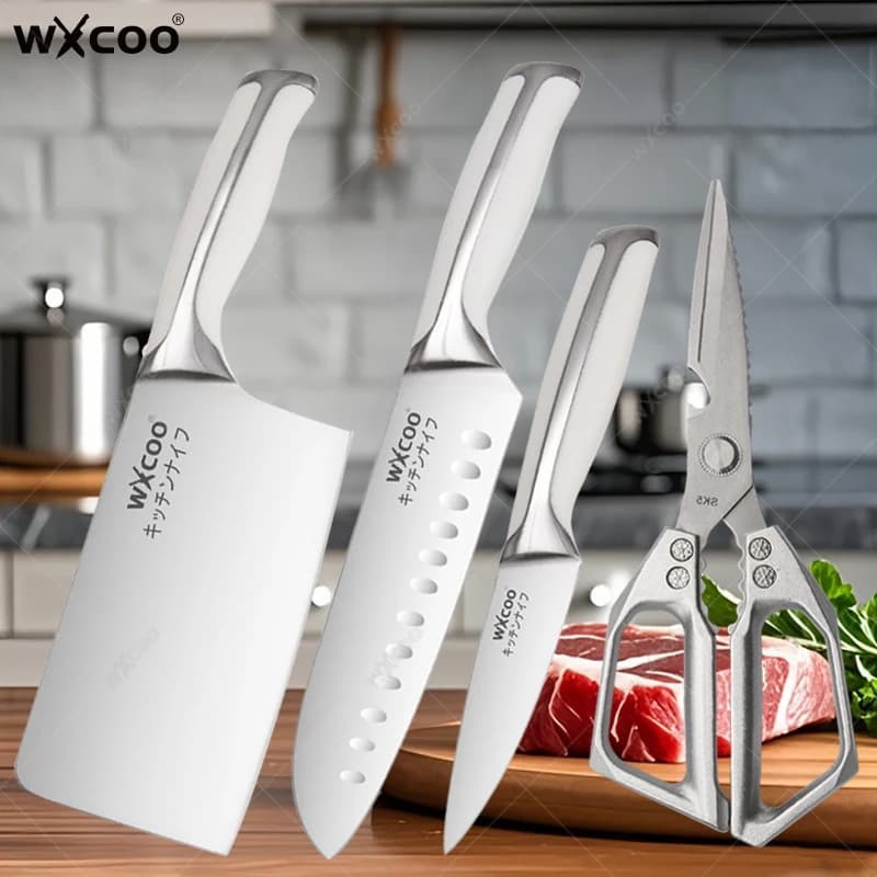 1-4 pieces of kitchen all stainless steel knives kitchen knives for home Japanese knife Santoku bone cutting knife set of fruit knives