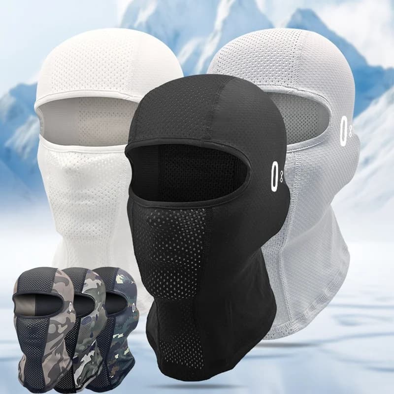 Kids Balaclava Cycling Mask Breathable Anti-UV Sunshade 8-12Years Boys Girls Windproof Cooling Full Face Neck Cover Scarf