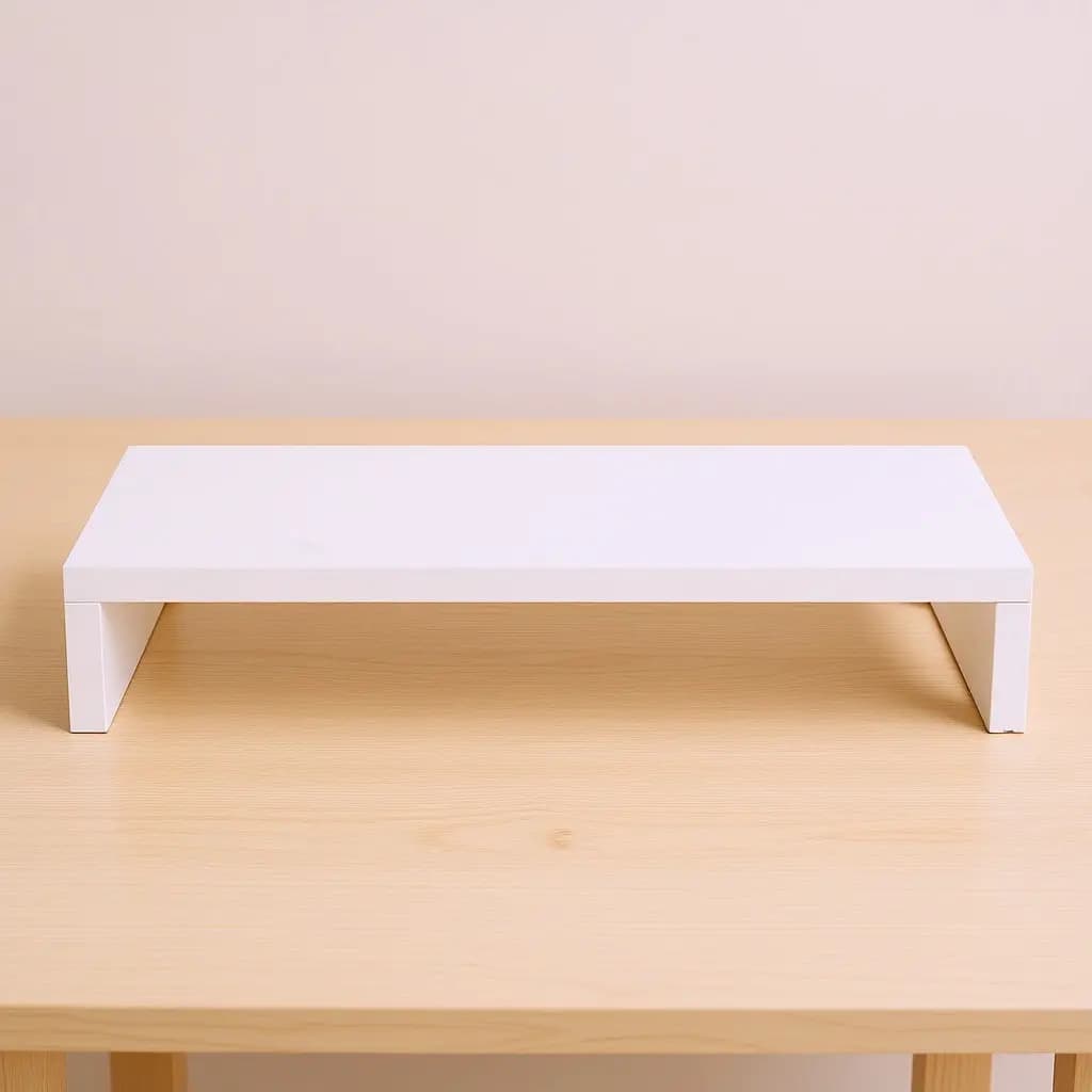 1Pcs Display Monitor Elevated Stand Solid Wood Desktop Shelf Computer Screen Riser Storage Organizer for Office Study Home