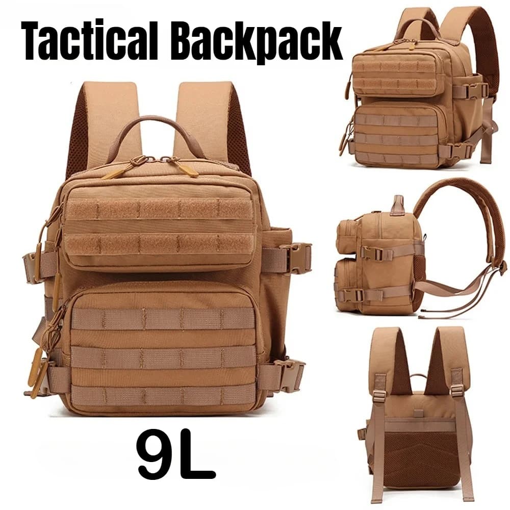 9L MOLLE Tactical Backpack EDC Bug Out Bag Waterproof Lightweight Outdoor Hiking Camping Travel Daypack for Men Women
