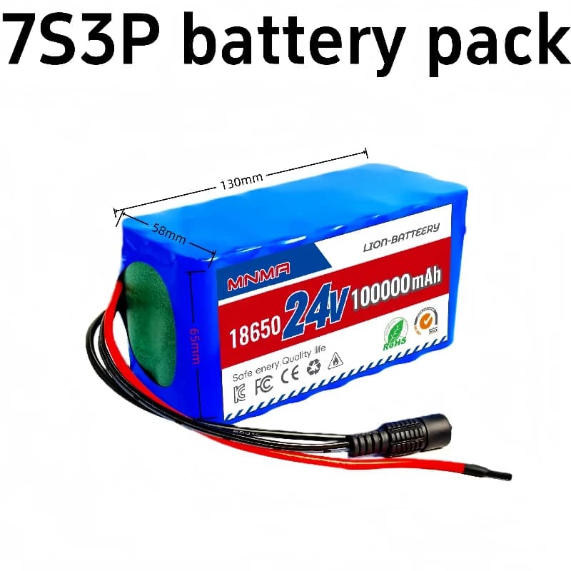 24V 7S3P 18650 Li-Ion Battery Pack Lithium Batteries for Electric Motor Bicycle Ebike Sccooter Toys Drill With Charger