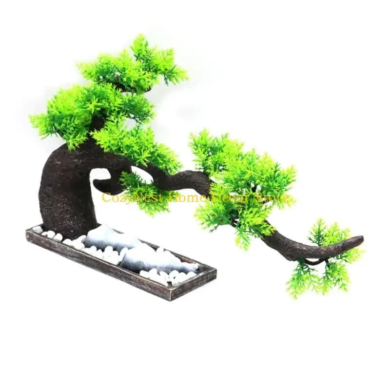 92MF Realistic artificial tree underwater plant landscape aquarium cave refuge for fish