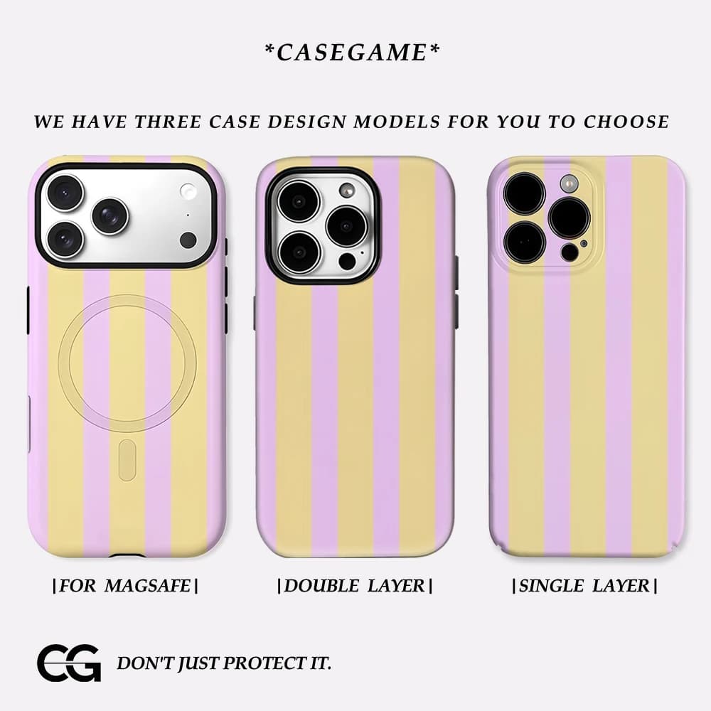 Custodia per telefono Must-Haves per IPhone17 con strisce di lavanda e limone per IPhone 17 16 15 14 13 50 Pro Max Plus Cover posteriore a doppio strato