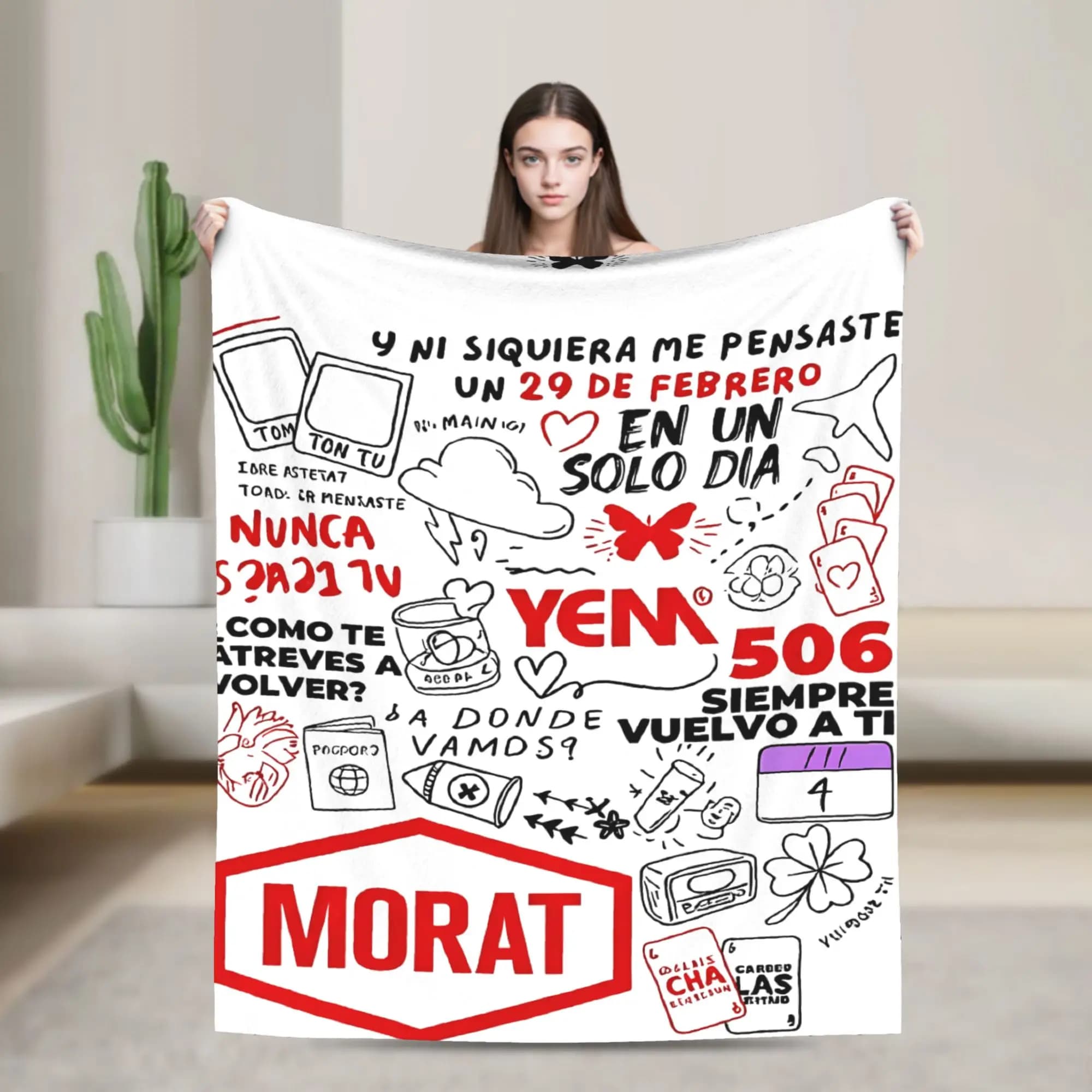 Morat Band POP Rock Music Tour Blanket Multiple Sizes Warm Cozy Fluffy Throw Blankets for Sofa Couch and Bed