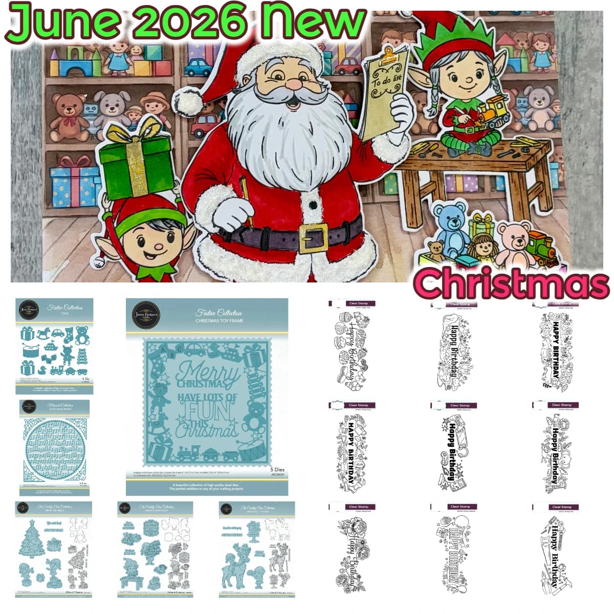 June 2026 New Christmas Toy Frame Metal Cutting Dies and Stamp for DIY Greeting Card Handmade Scrapbook Emboss Crafts Decoration
