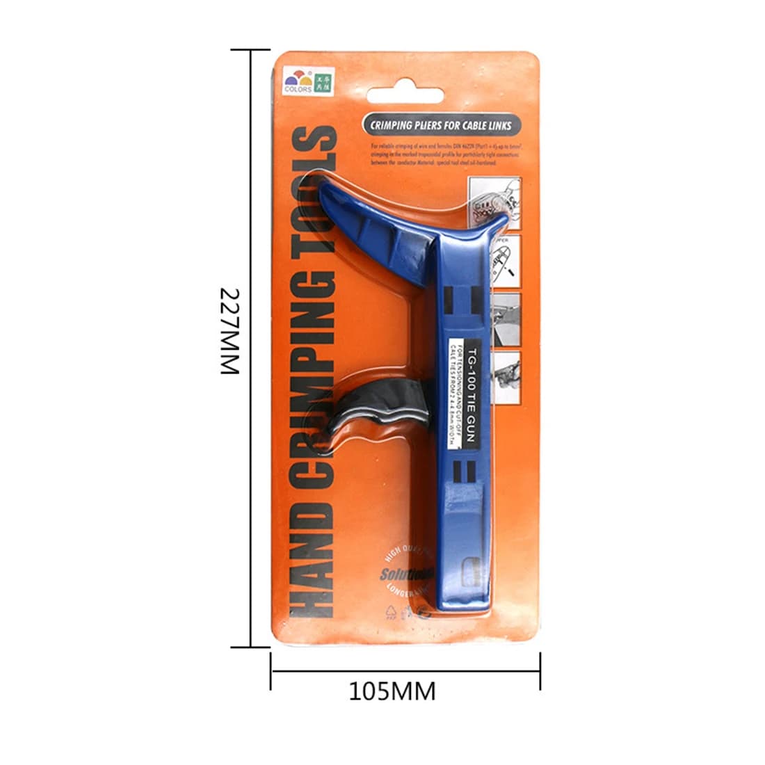 Utensile per Fascette in Plastica, Tenditore Automatico Regolabile 145mm per Officina, Accessori per Fissaggio Cavi