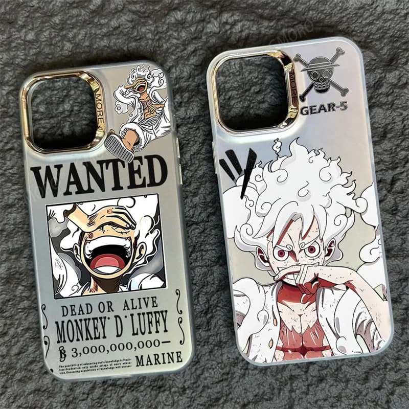 Anime Cartoon One Piece Palming Laugh Heartily Luffy Phone Case for iPhone 11 12 13 14 15 16 17 Pro Max Plus Shockproof Cover