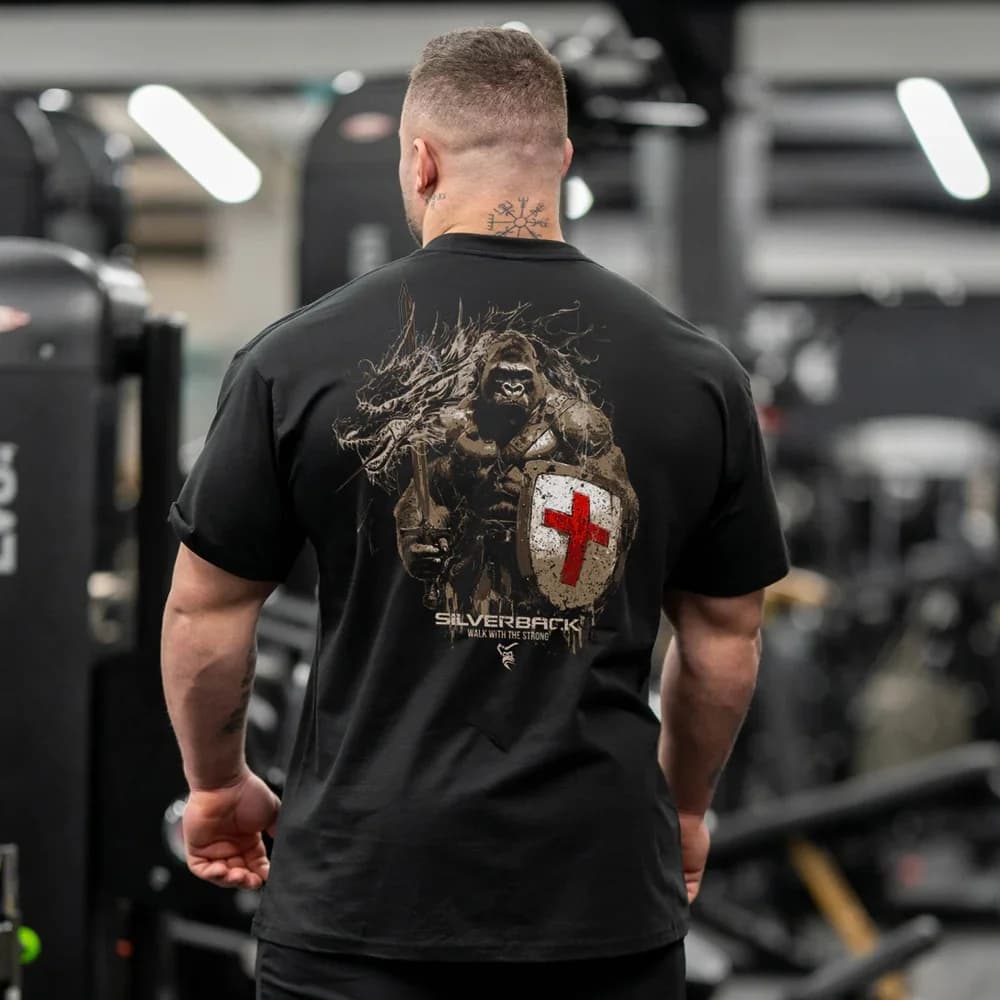 T-shirt da uomo SILVERBACK Crusader, nuove magliette da bodybuilding, abbigliamento alla moda, comodo e casual, magliette da corsa e palestra, abbigliamento sportivo