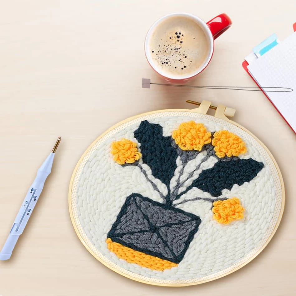 Nuovo Kit Fai-da-Te per Ricamo, Strumenti per Principianti, Set per Cucito Domestico e Artigianato, Motivi di Fiori, Piante e Gatti, Fatto a Mano