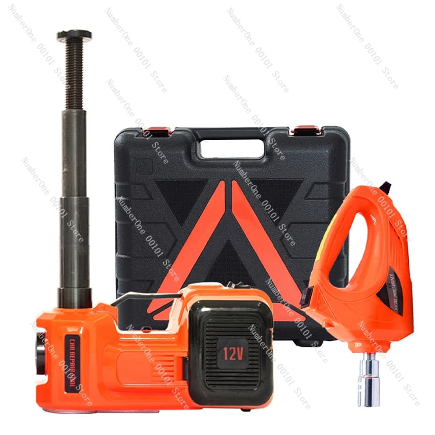 5T CarJack Martinetto idraulico elettrico Protable Sollevamento pneumatici Riparazione auto Strumenti meccanici Gonfiatore Torcia elettrica Martello sicuro Set da 8 pezzi