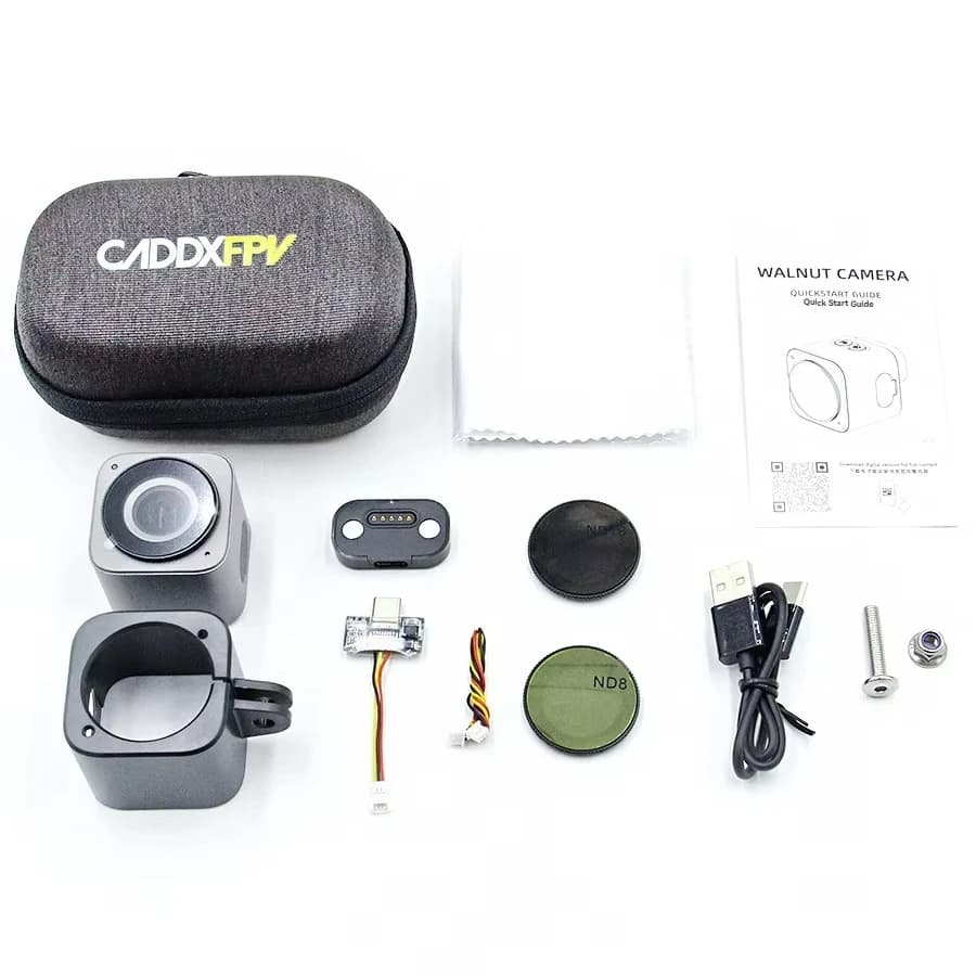 For CADDX Walnut 4K/60fps FOV150 IP64 60g FPV Action Camera Built-in 600mAh Giroscope ND8 ND16 for FPV Freestyle Film