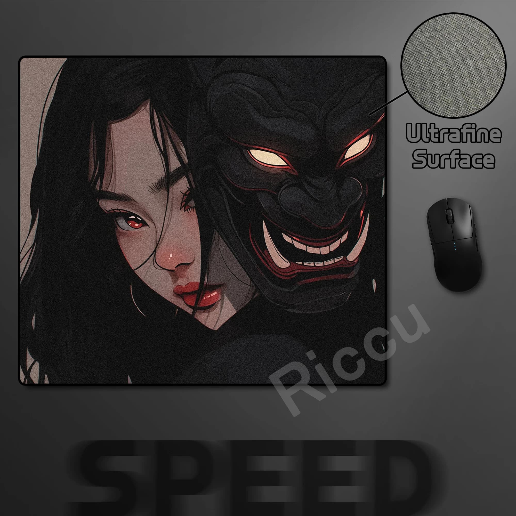 Maschera Girl Speed Mouse Pad 45x40CM Superficie ultrafine Gaming Mousepad Gamer E-Sports Mouse Mat Gioco Tappetini da scrivania premium professionali