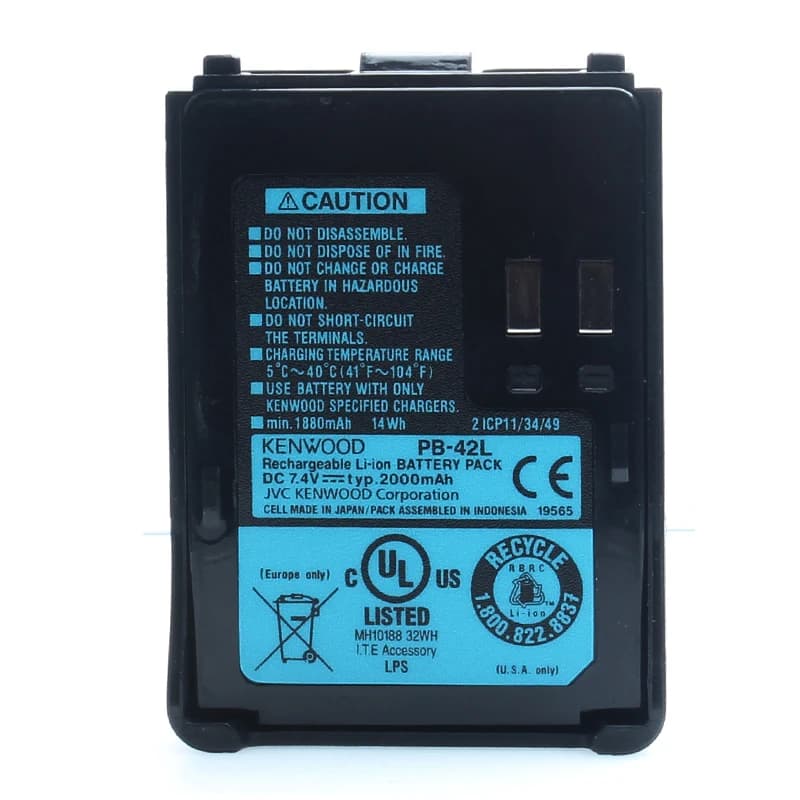 Per Kenwood walkie-talkie TH-F6A TH-F7A batteria al litio PB-42L 2000mAh