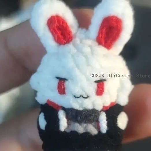 Gioco Arknights W Anime Coniglio Kawaii Cosplay Cartone Animato Giocattolo Fatto a Mano Mini Bambola Uncinetto Ciondolo Corpo Marionetta Regalo per i Fan