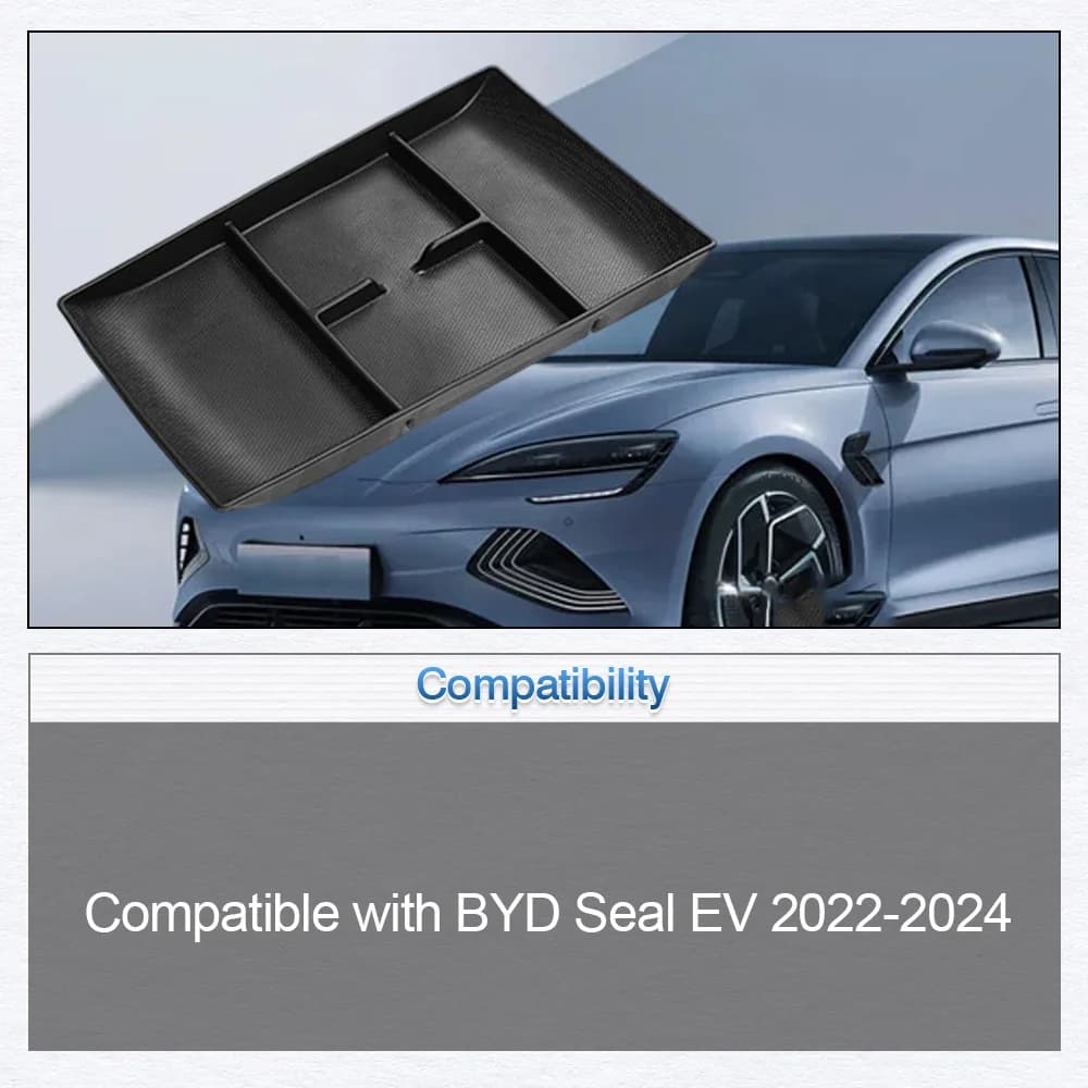Bracciolo centrale Scatola portaoggetti strato inferiore Console centrale per auto Vassoio organizzatore Accessori per BYD Seal EV 2022 2023 2024