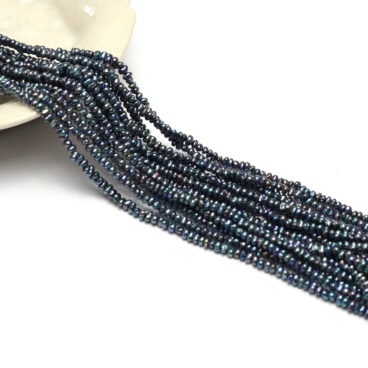 Black Natural Freshwater Pearl Irregular Potato Shaped Beads 3-4mm Jewelry Making DIY Necklace Bracelet Accessories Gifts 36cm