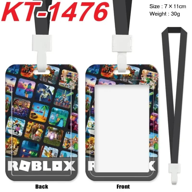 Robloxs Card Holder Kawaii Card Covers Lanyard Student Campus Card Hanging ID Bus Meal Cards Holders s Gift