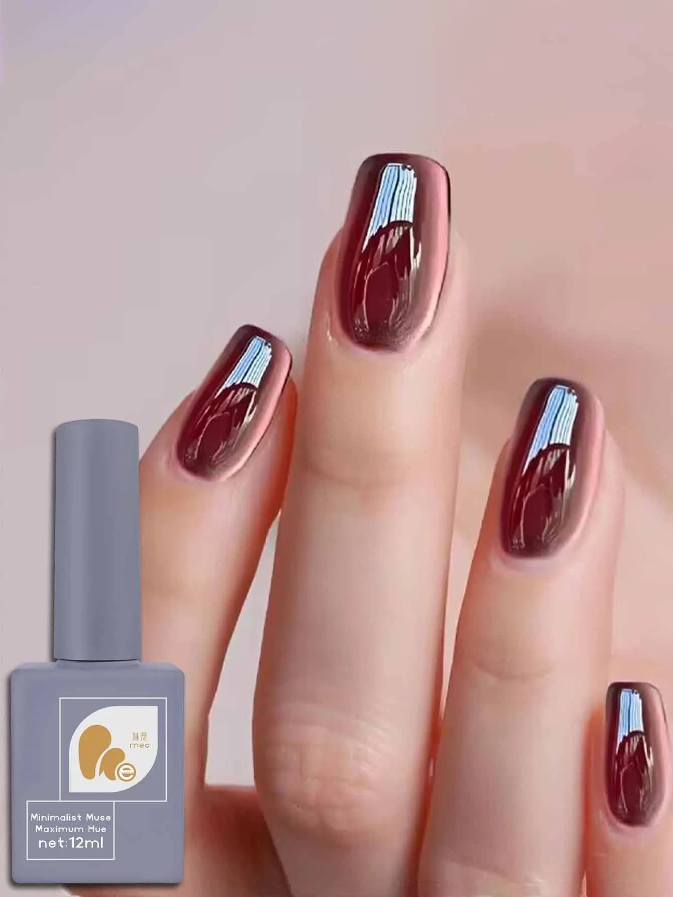 1PC 12ML Drunken Tango Cat Eye Gel Smalto per unghie 2025 Autunno e Inverno Best Selling Specchio Borgogna Perle di vetro Unghie artistiche Forniture
