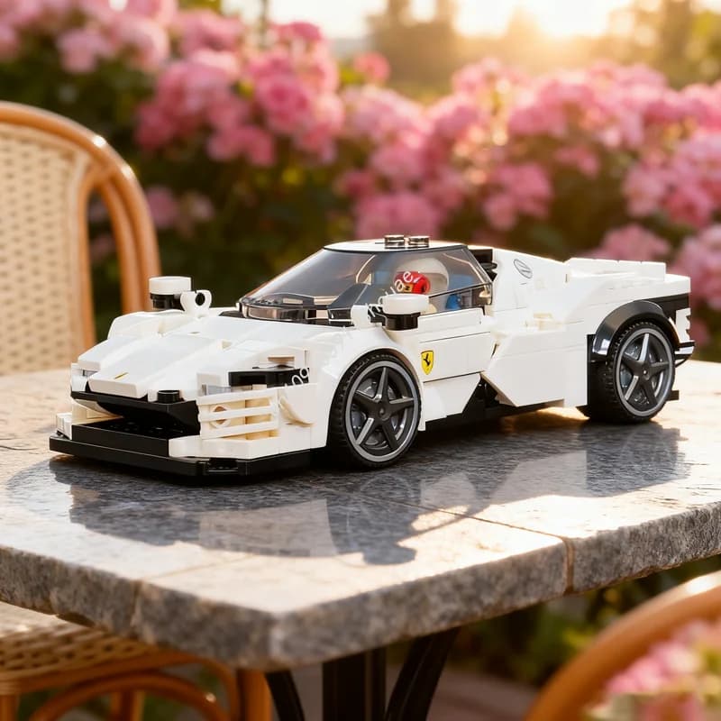 379 pz MOC Ferrrari Daytona White City Champions Super Car Modello Building Blocks Giocattolo di Costruzione Regalo Di Natale Mattone Educazione