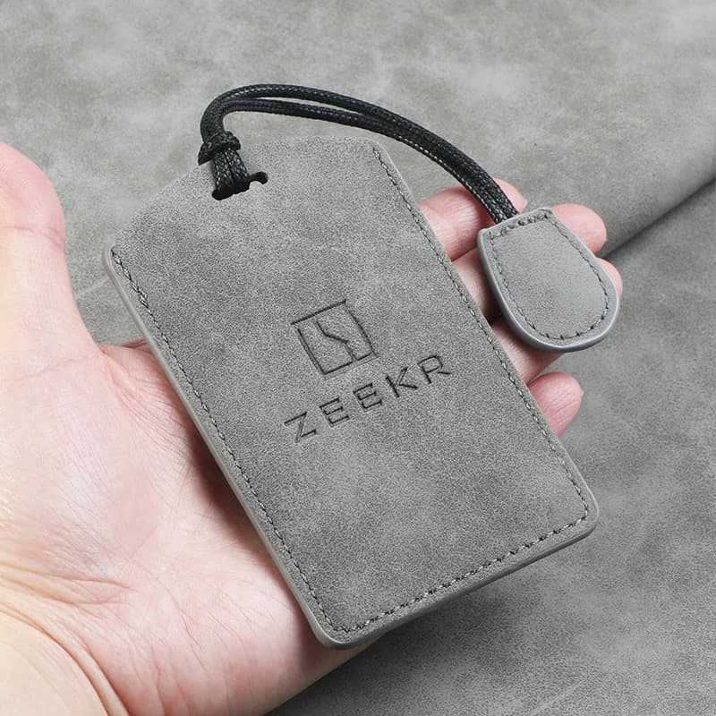 Portachiavi in pelle scamosciata per auto NFC Card Key Case Cover Key Bag Shell Holder Portachiavi di protezione per ZEEKR 001 Smart Remote Keyless Stying Accessori